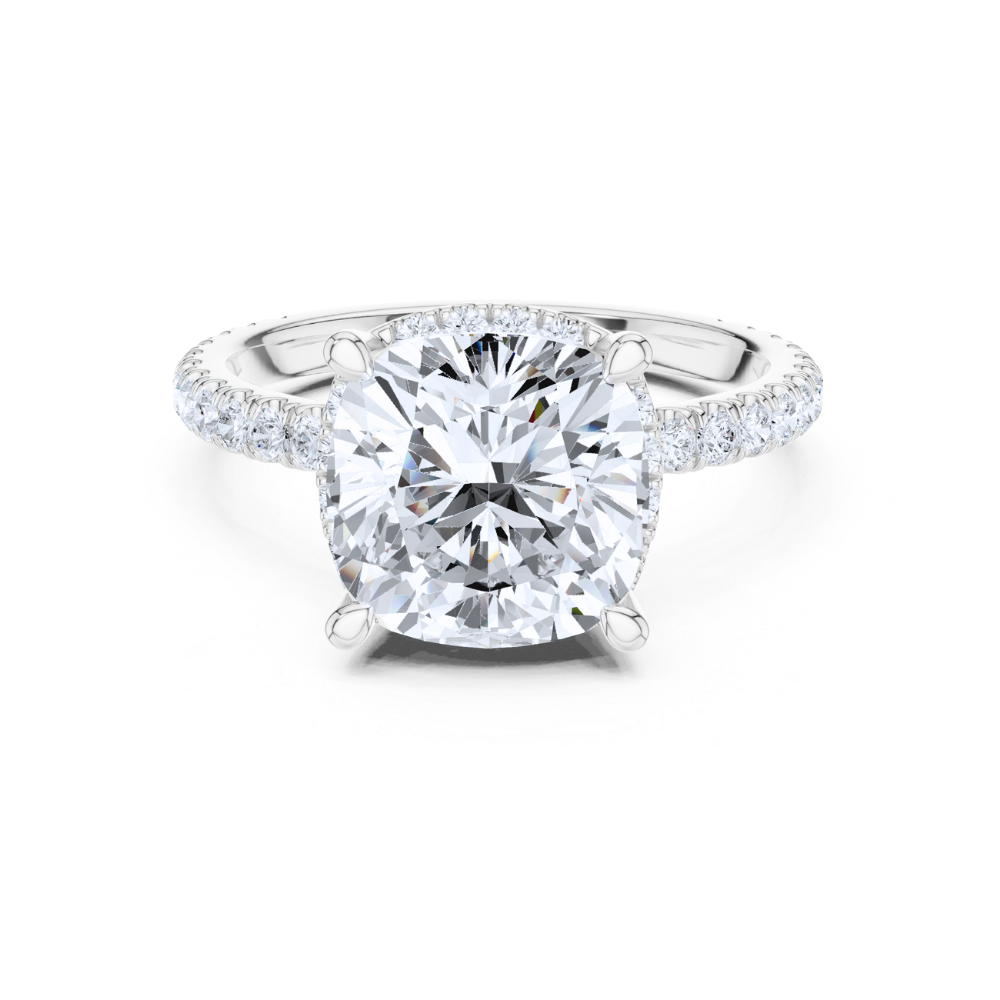The Regal Cushion Halo Ring