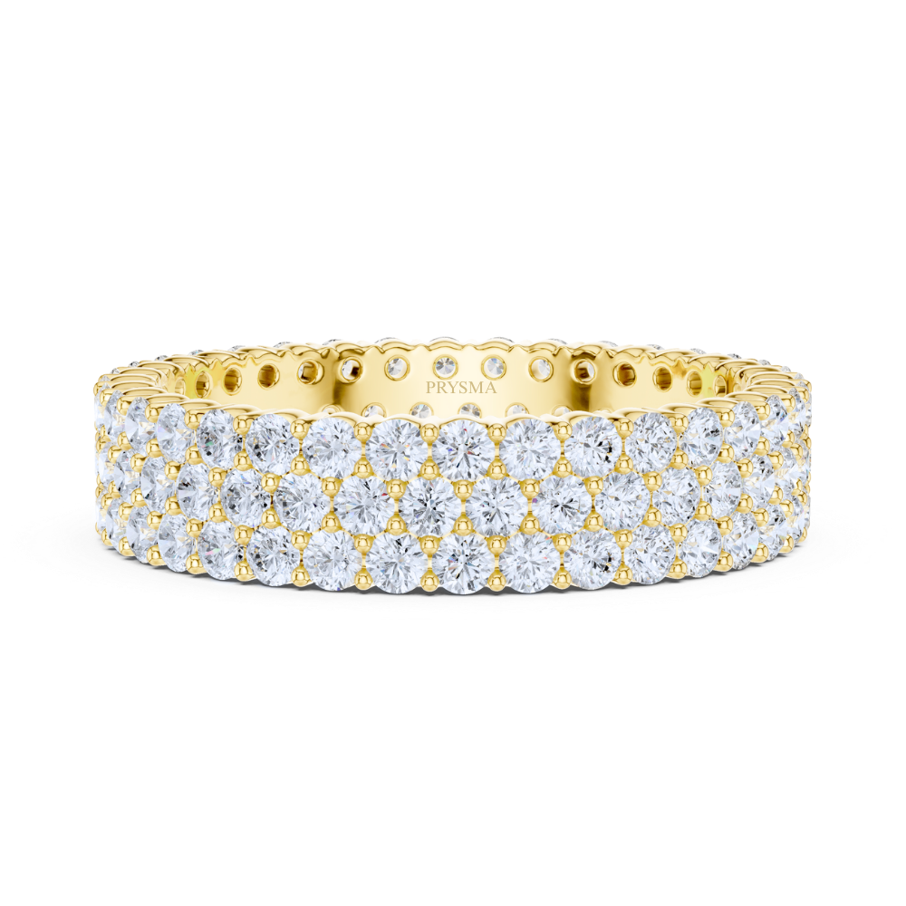 Aurora Triple Row Diamond Eternity Ring