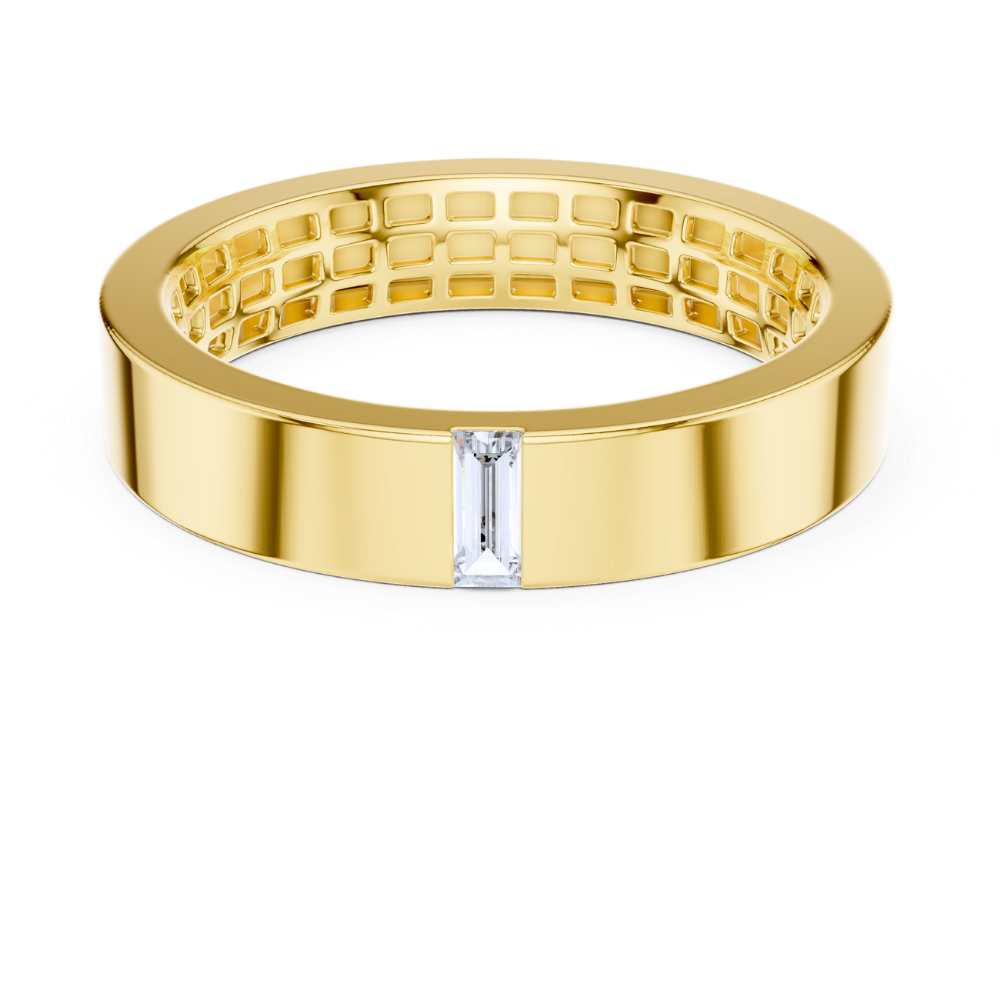 Sleek Brilliance Gold Band Ring