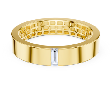 Sleek Brilliance Gold Band Ring