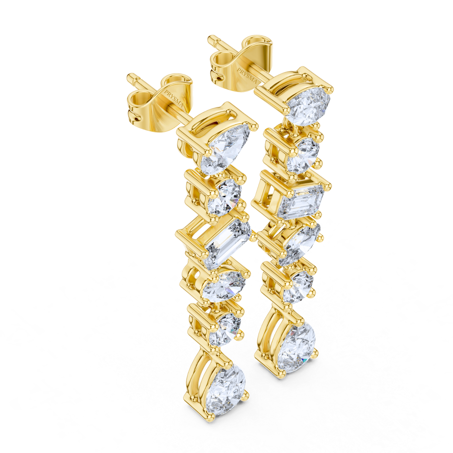 Celestial Multi-Cut Diamond Drop Earrings