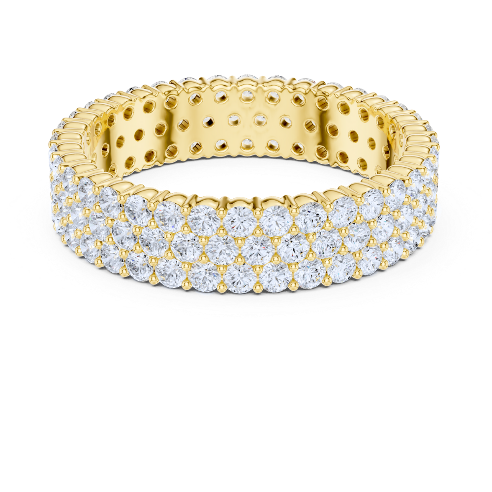 Aurora Triple Row Diamond Eternity Ring