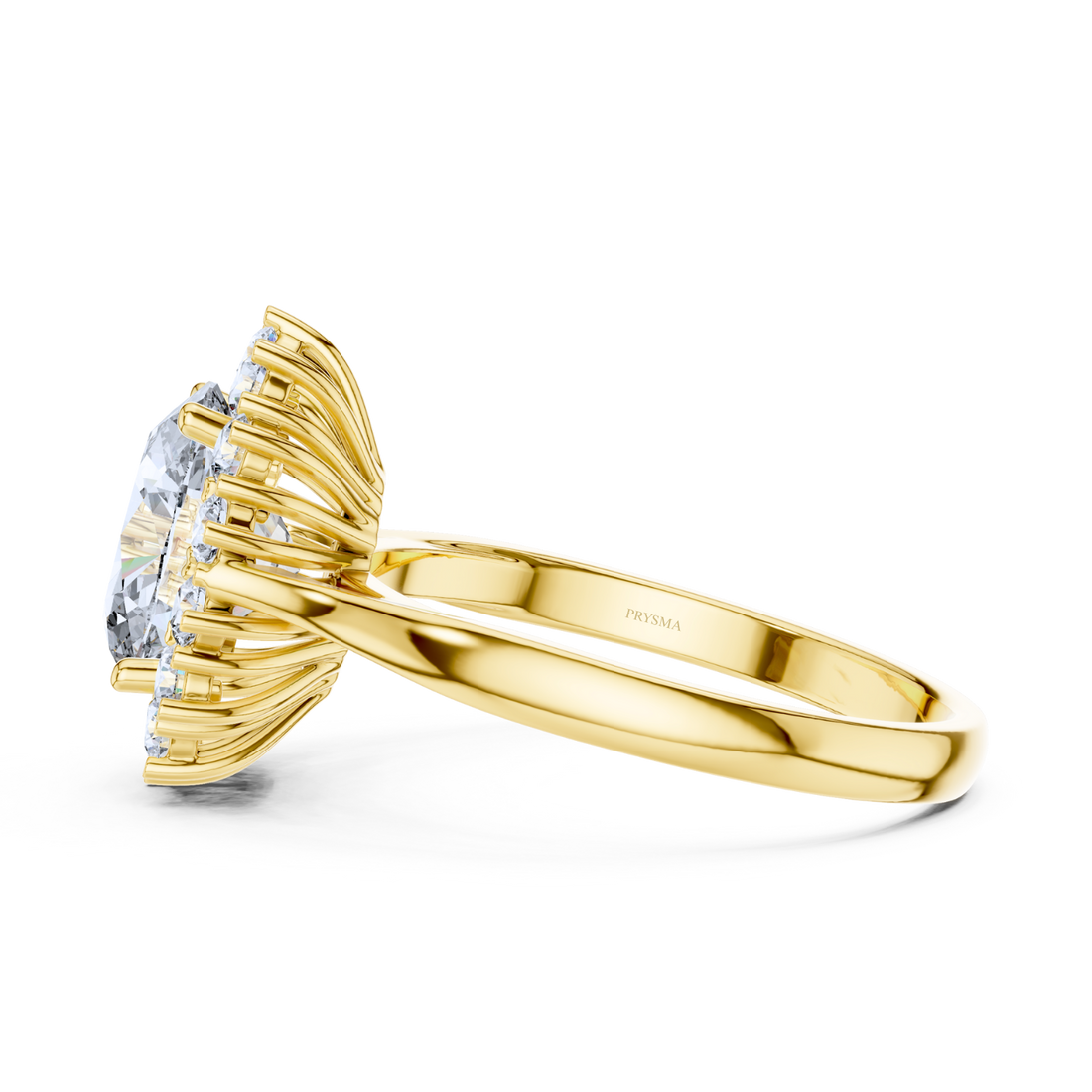 Classic Solitaire Halo Diamond Ring
