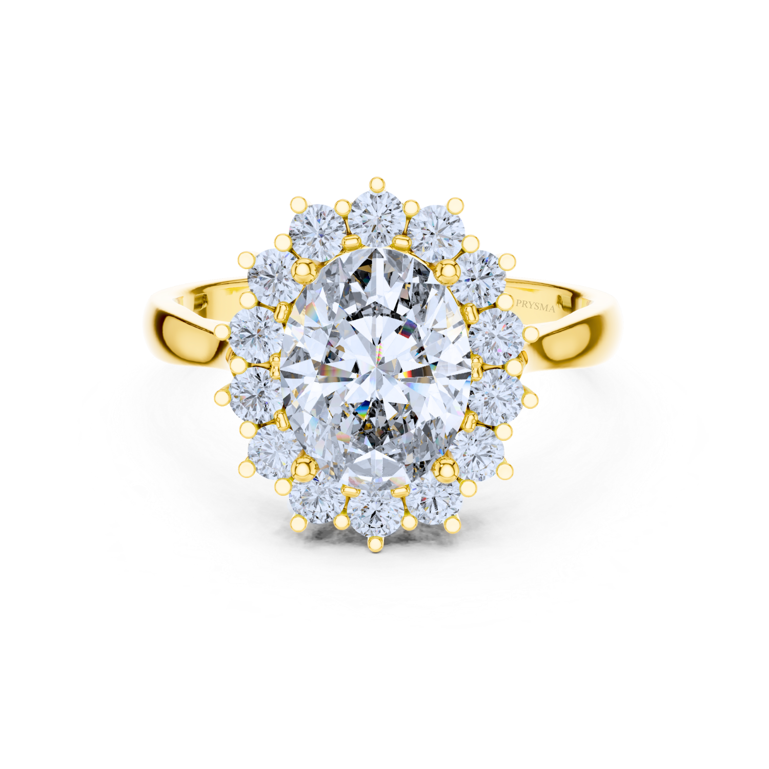 Classic Solitaire Halo Diamond Ring