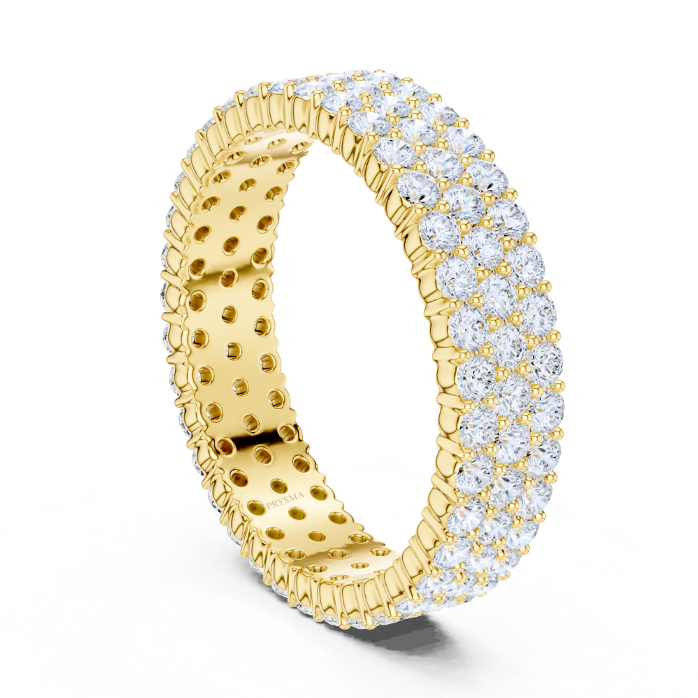 Aurora Triple Row Diamond Eternity Ring