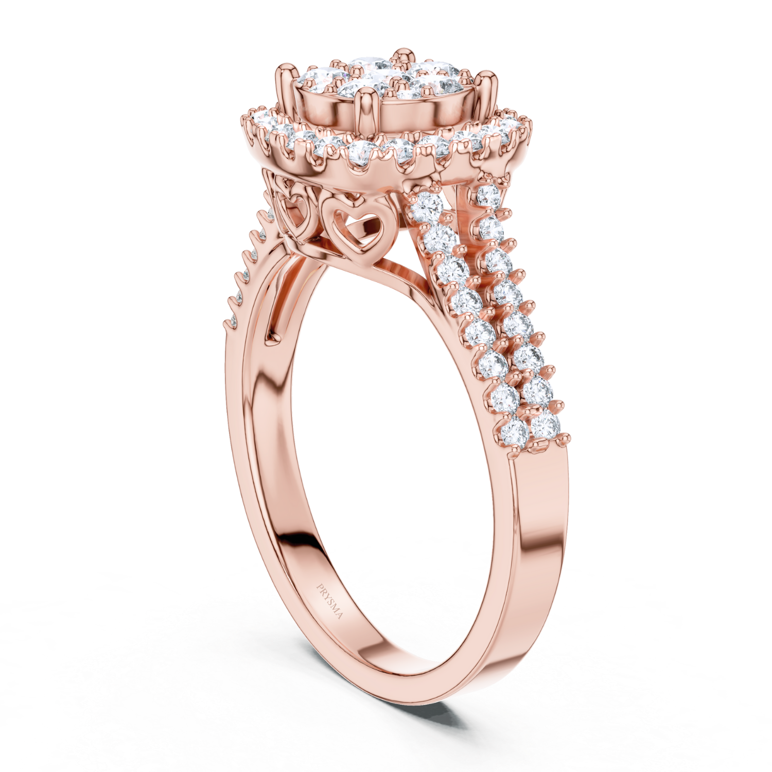 Luxury Cluster Halo Diamond Ring
