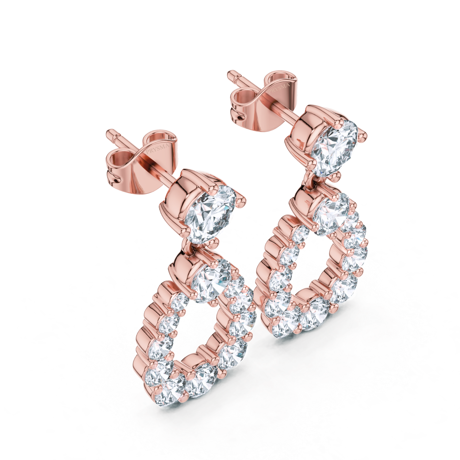 Radiant Teardrop Diamond Earrings