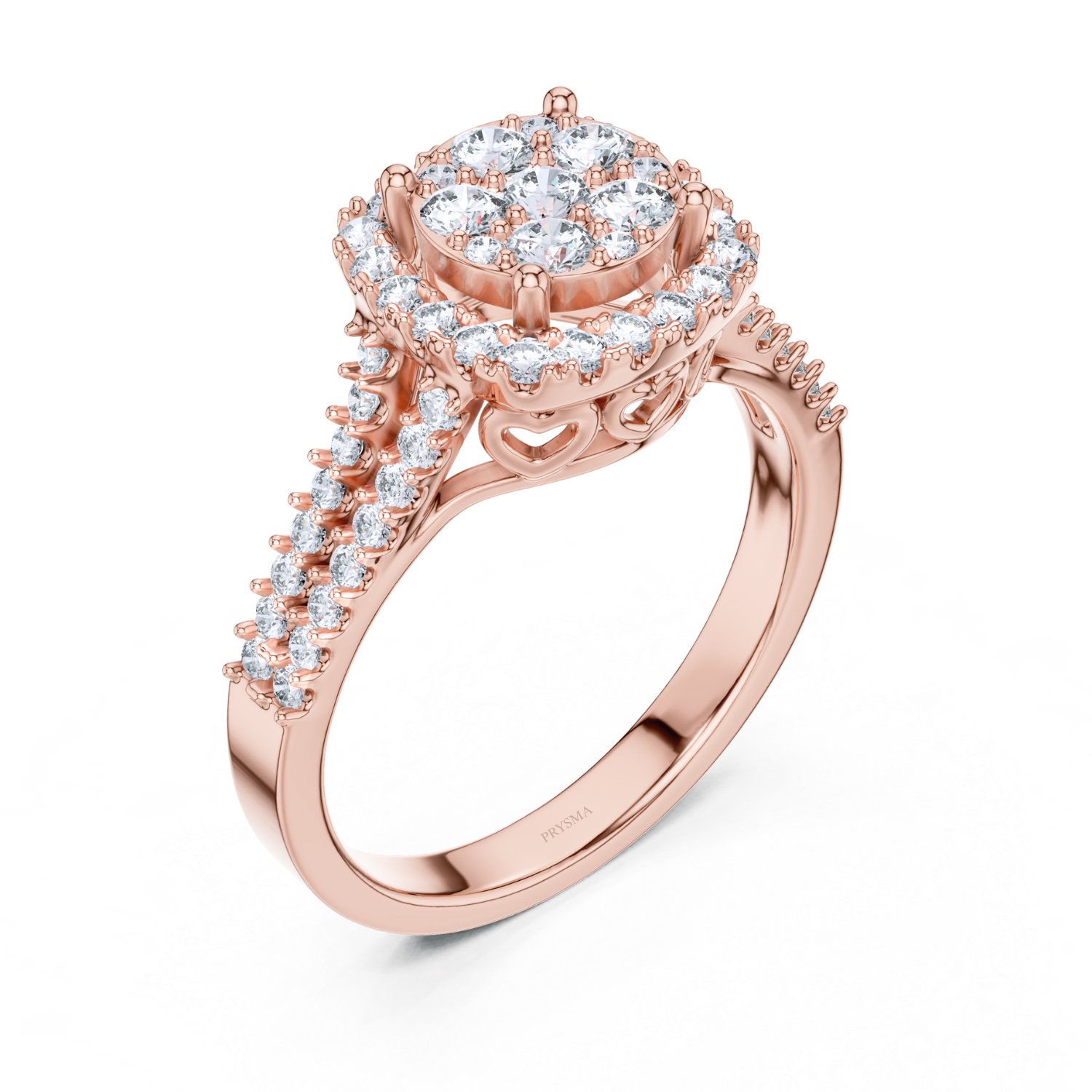 Luxury Cluster Halo Diamond Ring