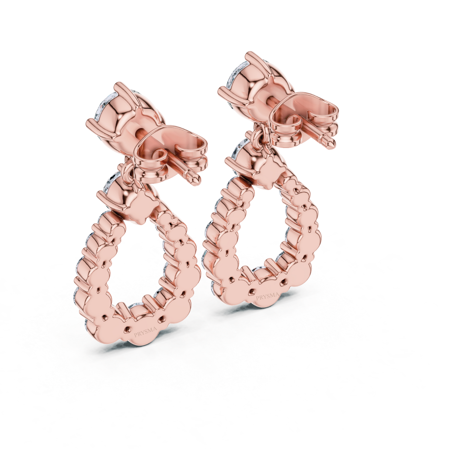 Radiant Teardrop Diamond Earrings
