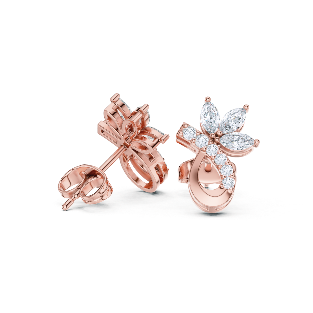 Marquise Radiance Floral Drop Earrings