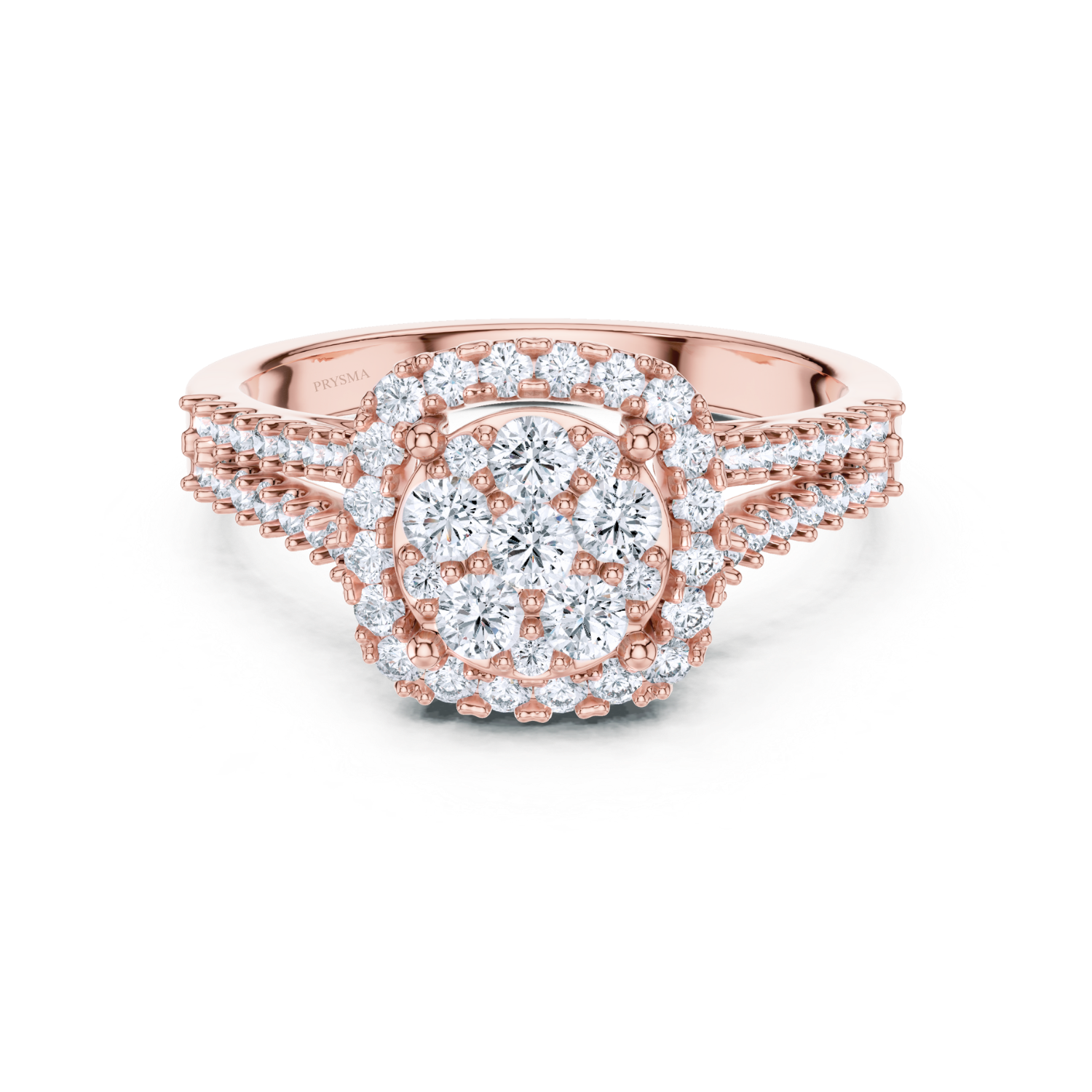 Luxury Cluster Halo Diamond Ring