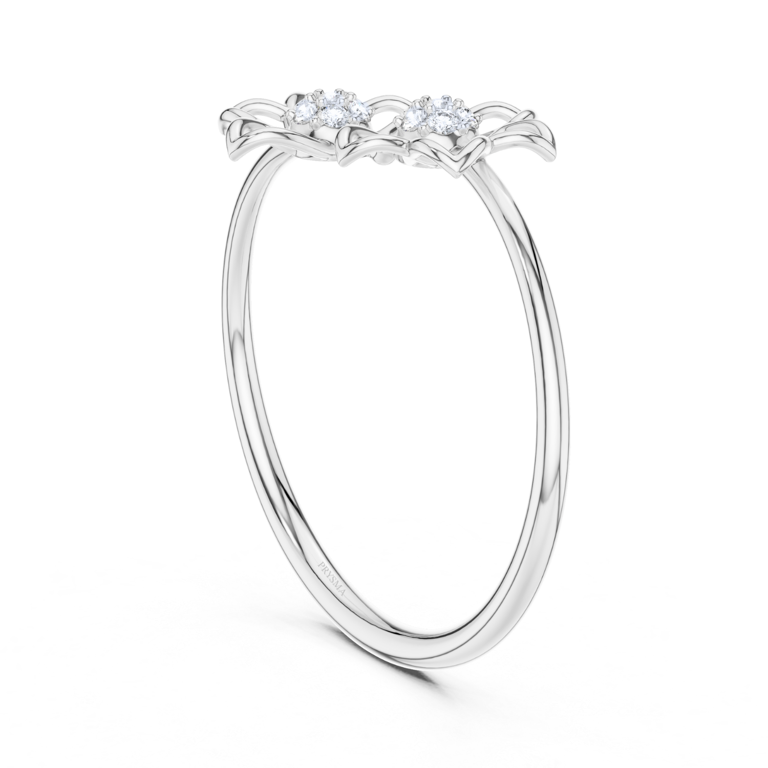 Twin Blossom Diamond Ring