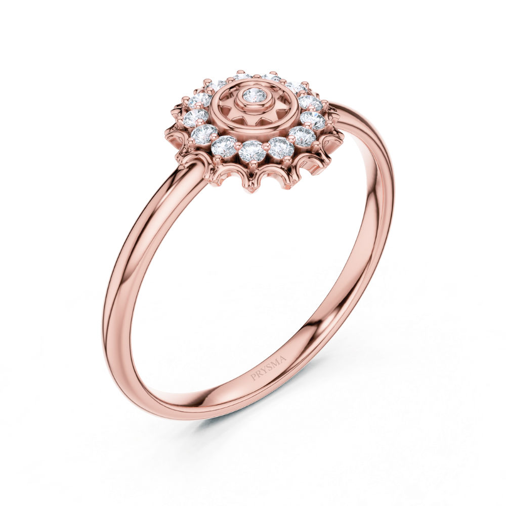 Regal Radiance Floral Diamond Ring