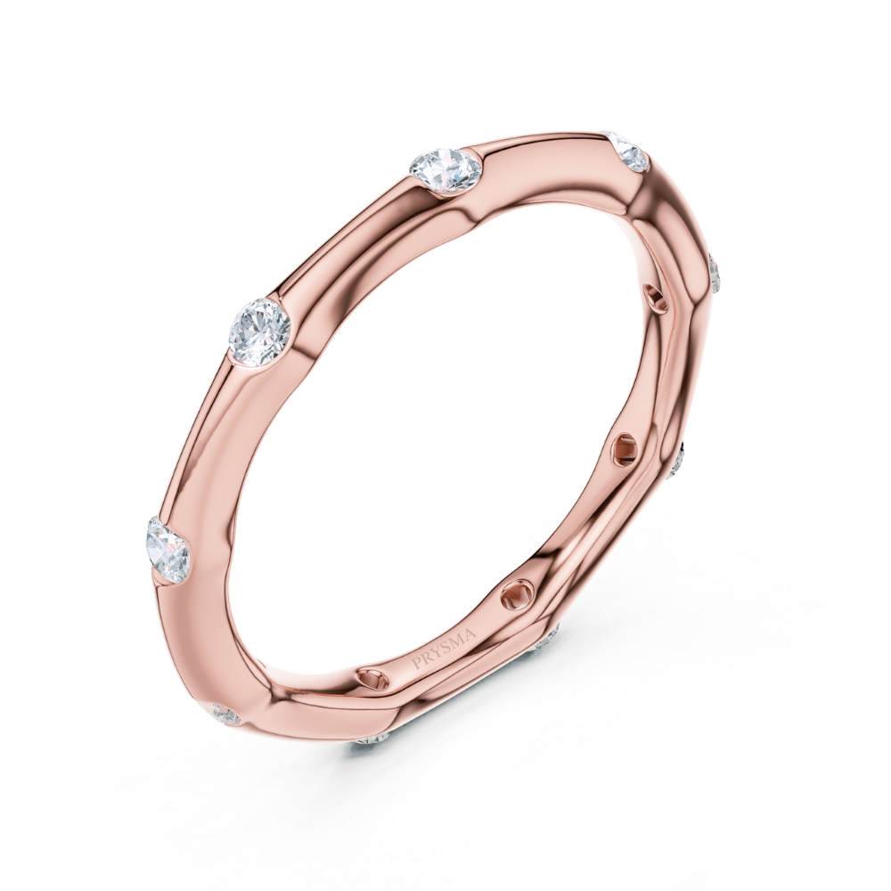 Celeste Diamond Bezel Stacking Ring