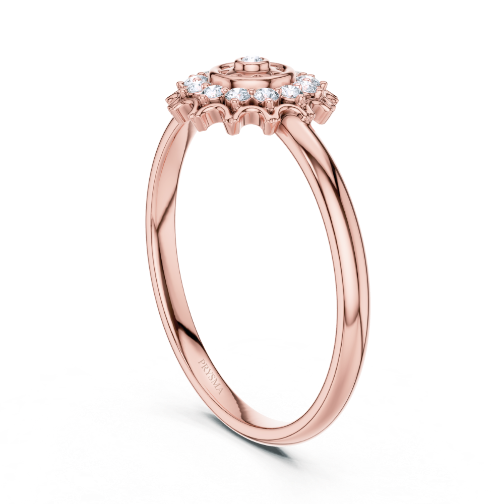 Regal Radiance Floral Diamond Ring