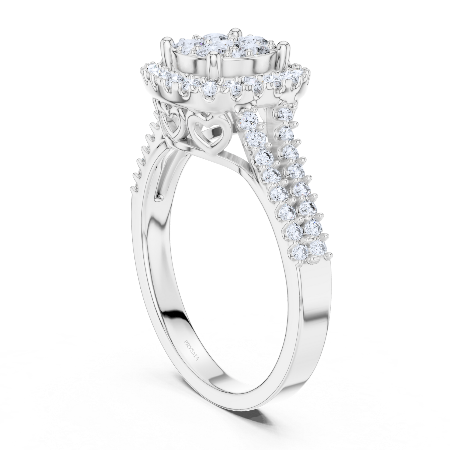 Luxury Cluster Halo Diamond Ring