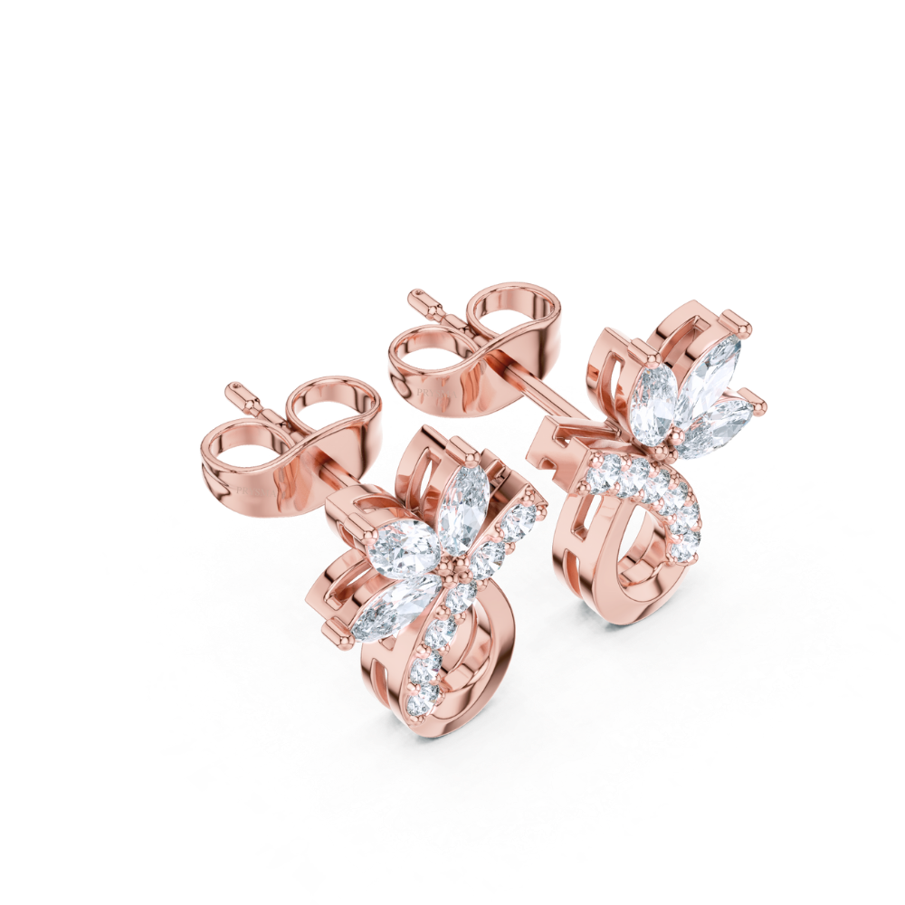 Marquise Radiance Floral Drop Earrings