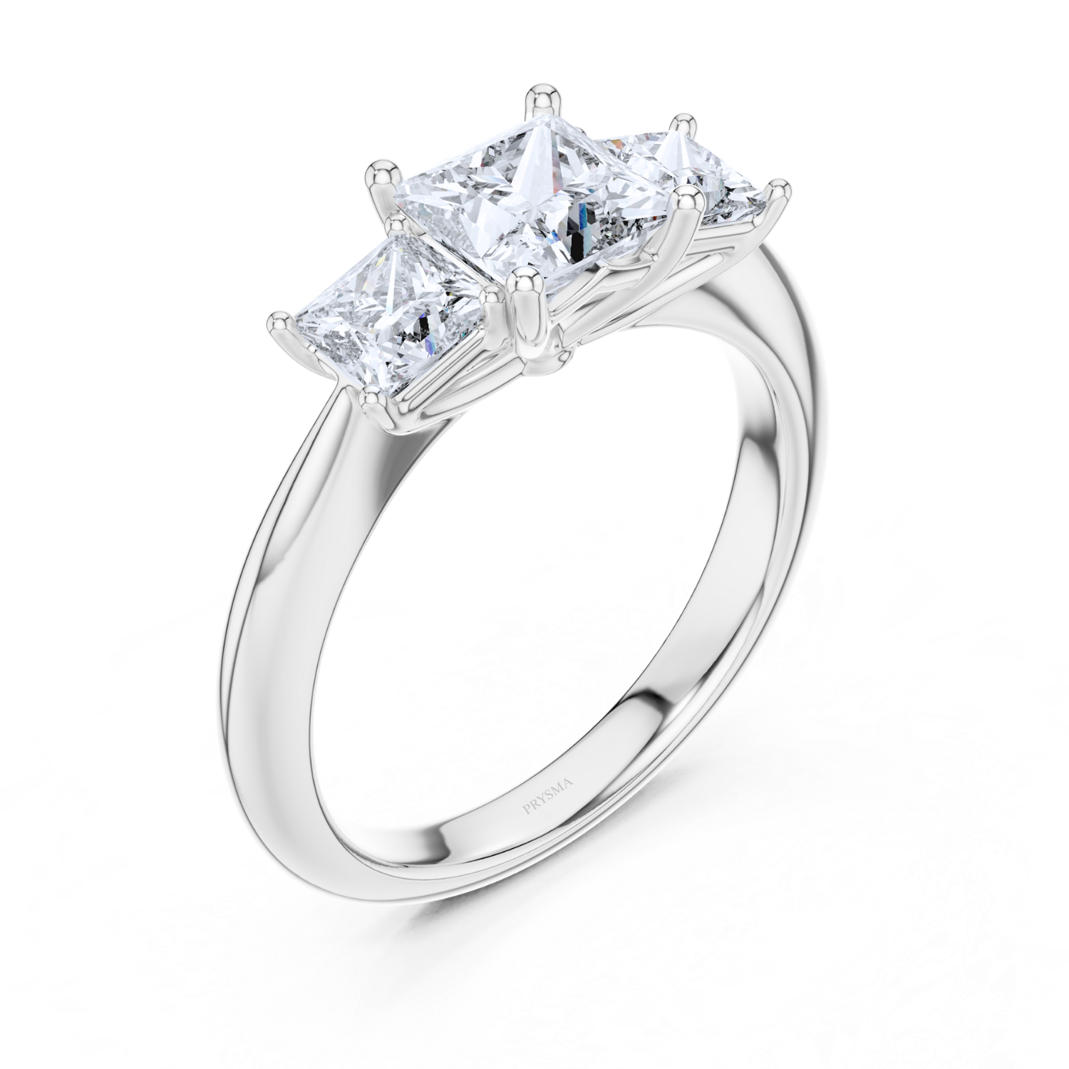 Three-Stone Princess-Cut Diamond
