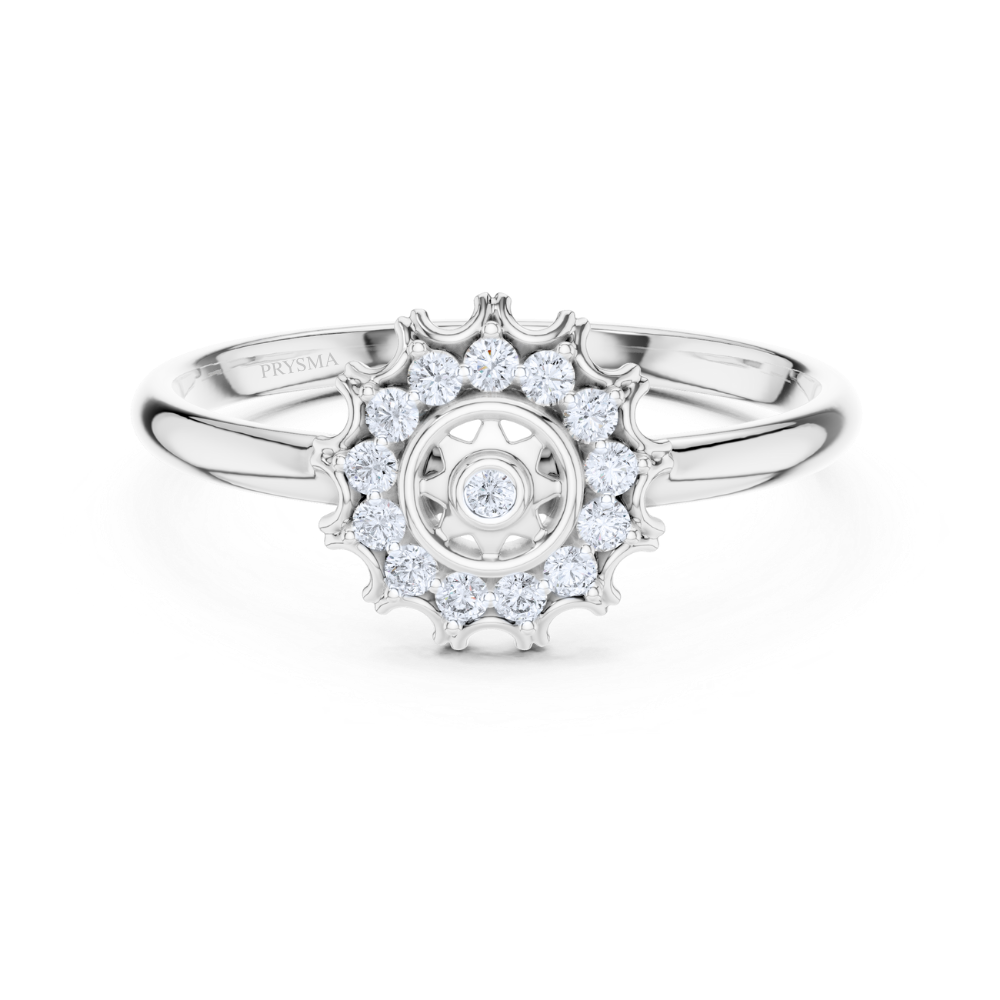 Regal Radiance Floral Diamond Ring
