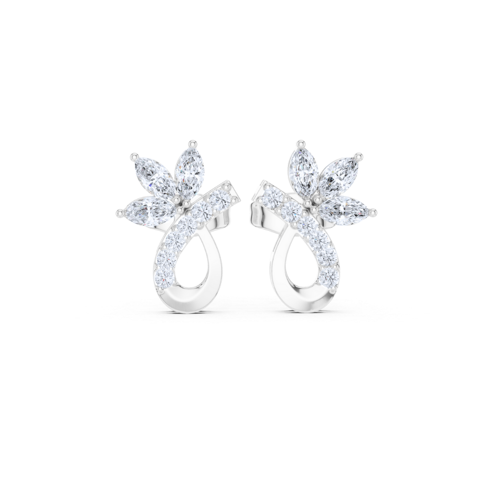 Marquise Radiance Floral Drop Earrings