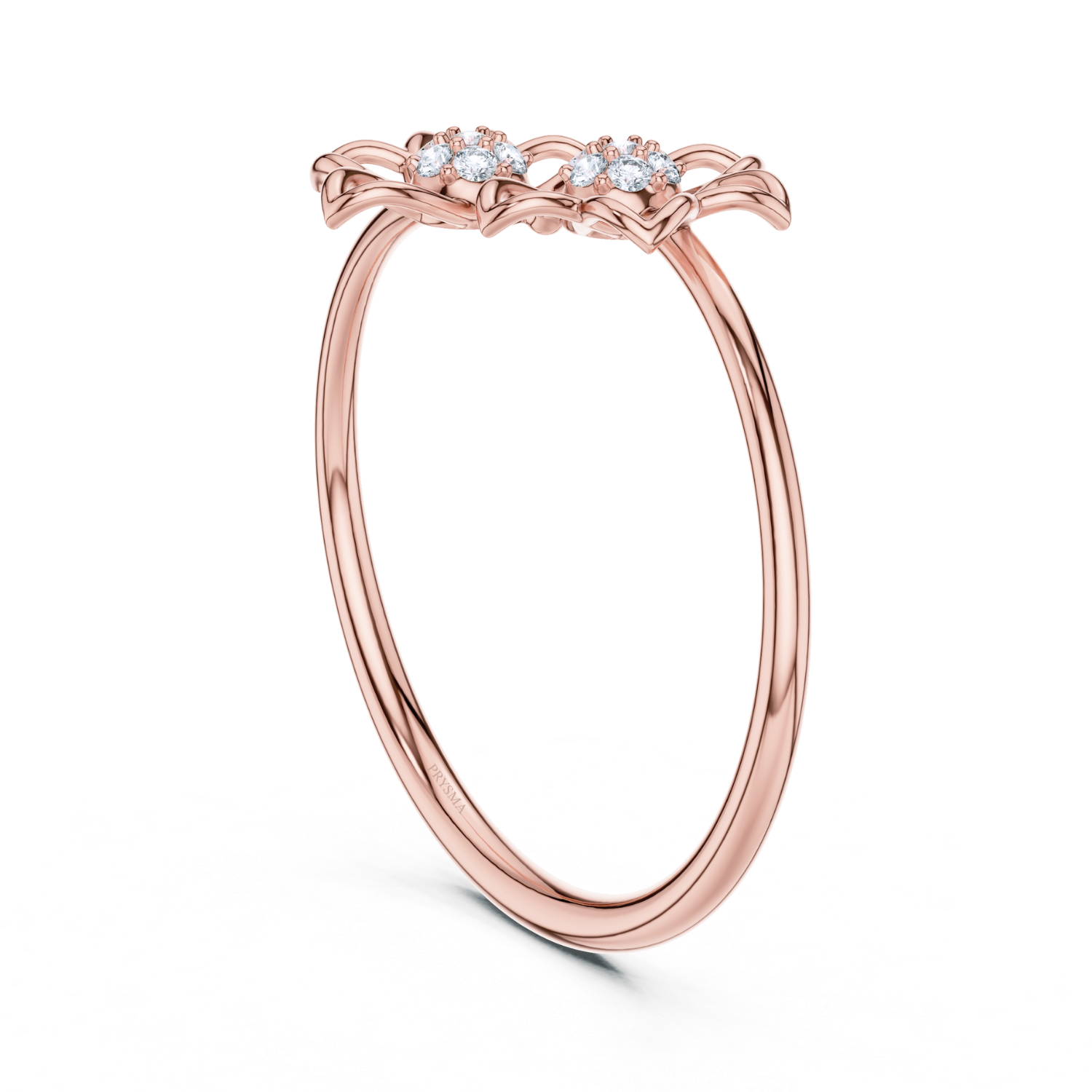 Twin Blossom Diamond Ring