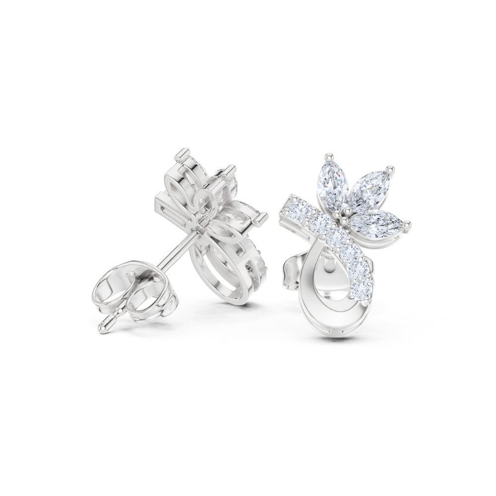 Marquise Radiance Floral Drop Earrings