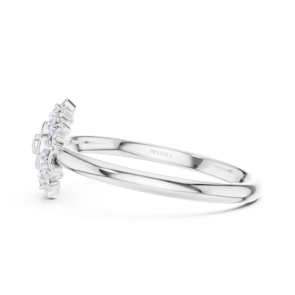 Regal Radiance Floral Diamond Ring