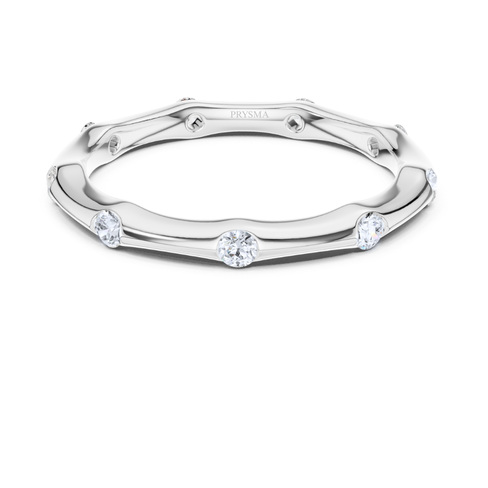 Celeste Diamond Bezel Stacking Ring