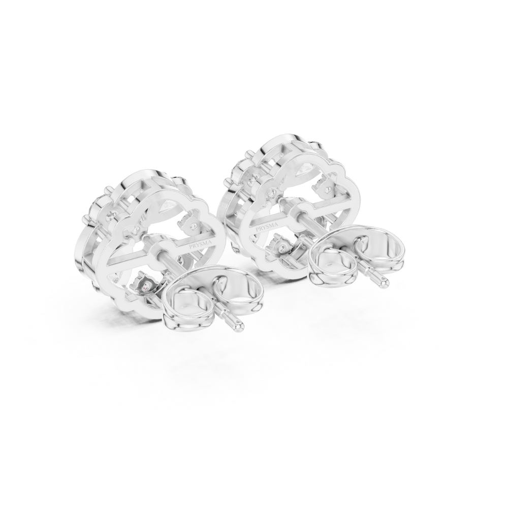 Blossom Radiance Diamond Stud Earrings