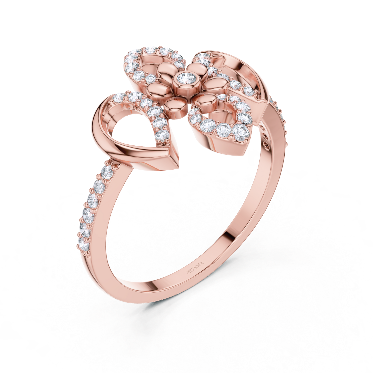Floral Diamond Bow Ring