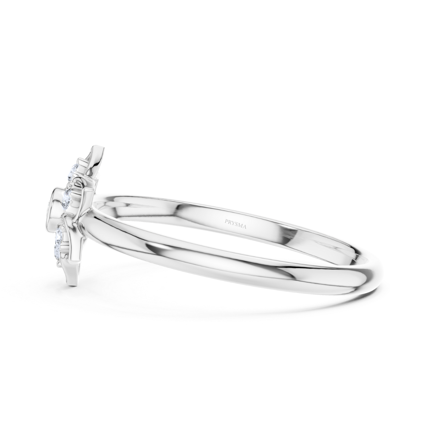 Radiant Lotus Diamond Ring