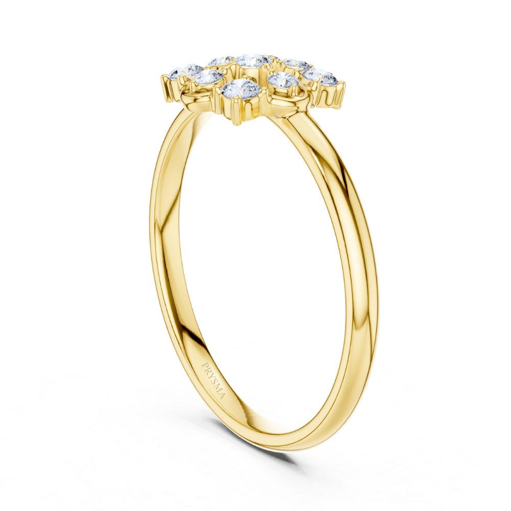 Radiant Petal Cluster Ring