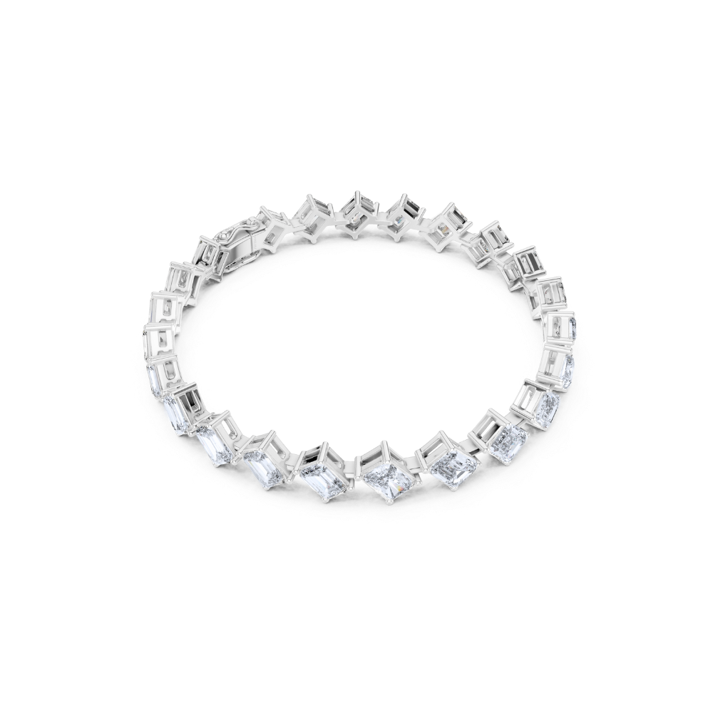 Aurielle Emerald-Cut Diamond Bracelet