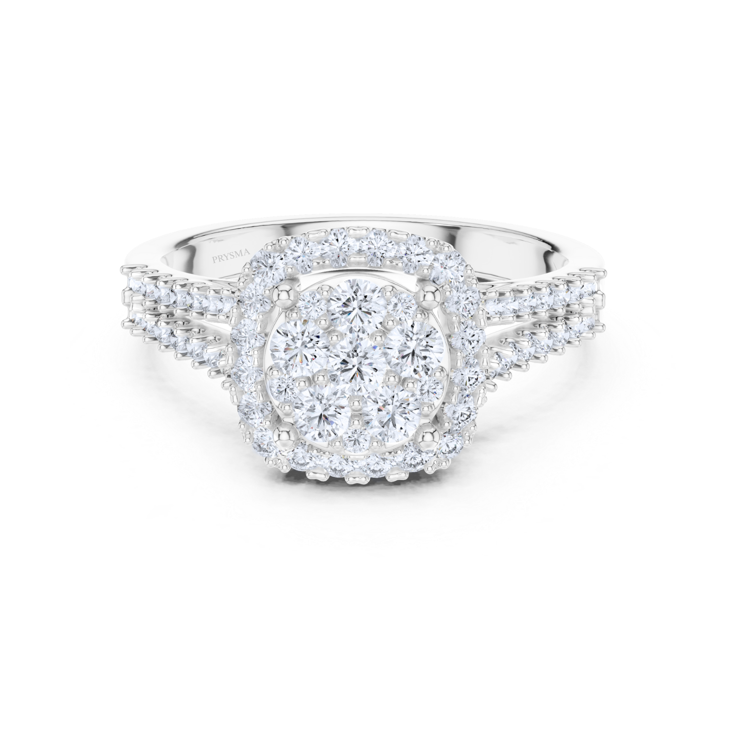 Luxury Cluster Halo Diamond Ring