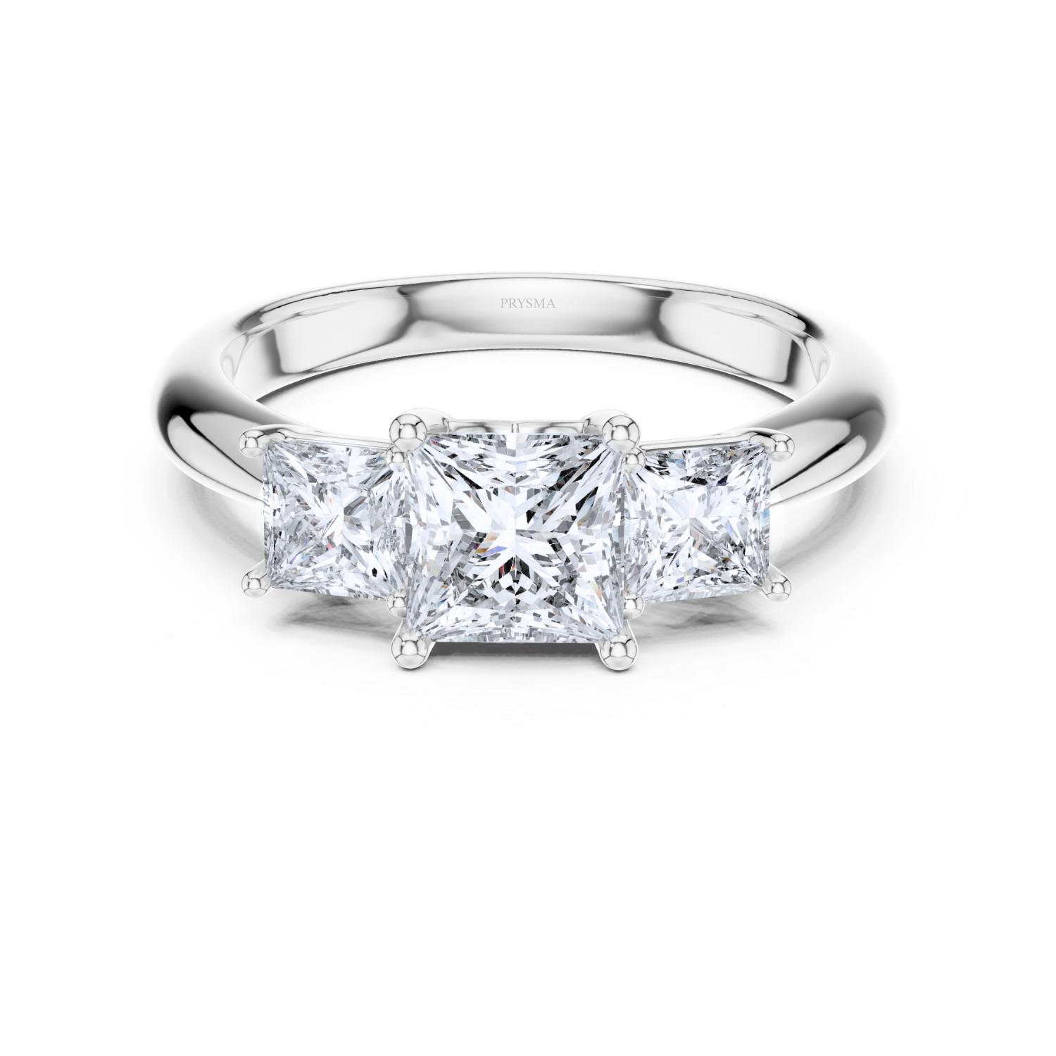 Three-Stone Princess-Cut Diamond