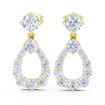 Radiant Teardrop Diamond Earrings