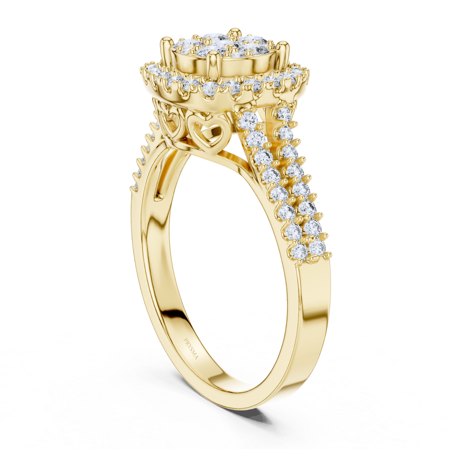 Luxury Cluster Halo Diamond Ring