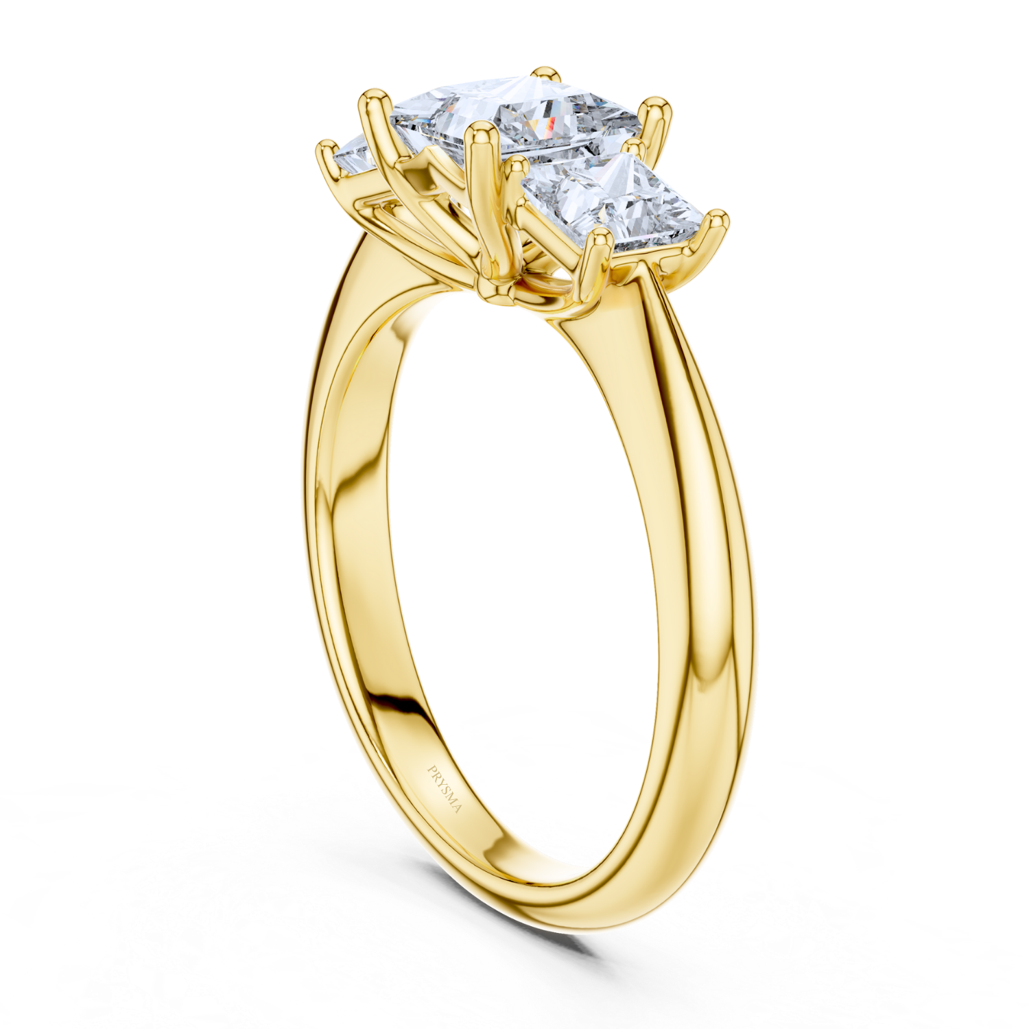Three-Stone Princess-Cut Diamond