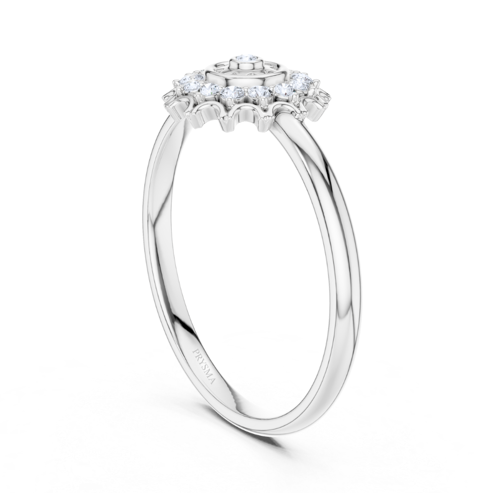 Regal Radiance Floral Diamond Ring