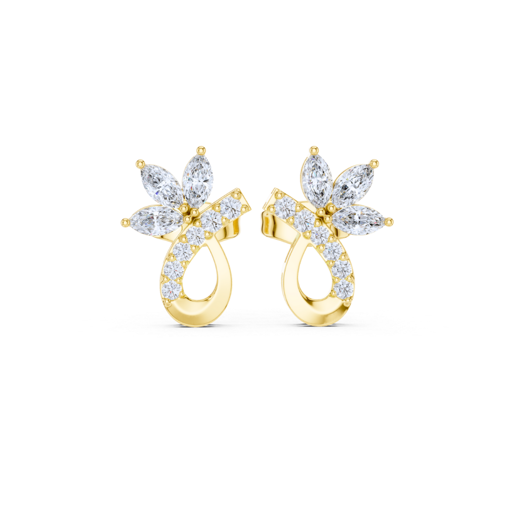 Marquise Radiance Floral Drop Earrings
