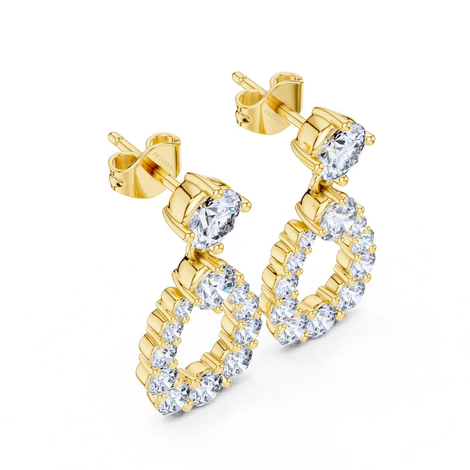 Radiant Teardrop Diamond Earrings