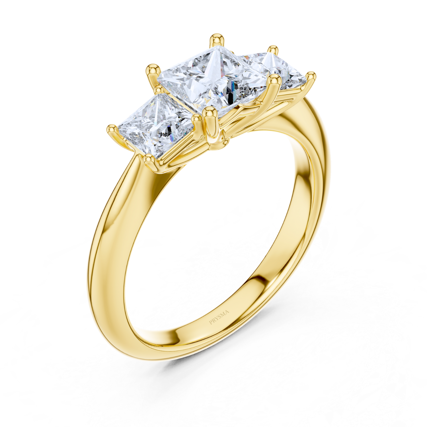 Three-Stone Princess-Cut Diamond