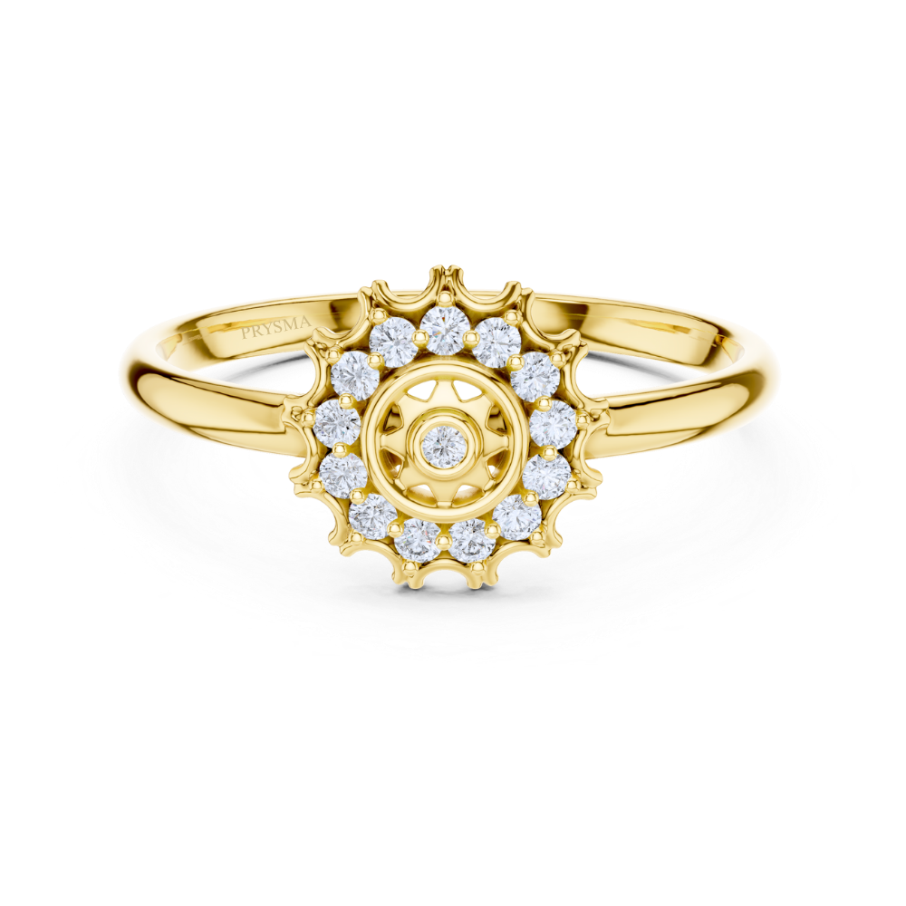 Regal Radiance Floral Diamond Ring