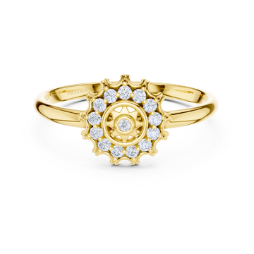 Regal Radiance Floral Diamond Ring