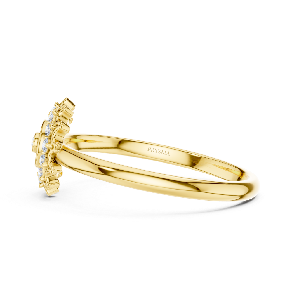 Regal Radiance Floral Diamond Ring