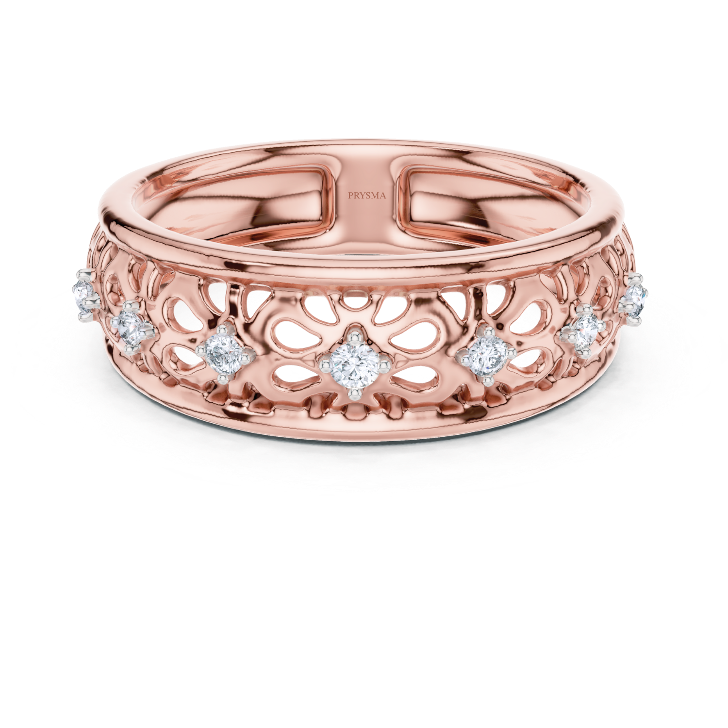 Floral Lace Diamond Band