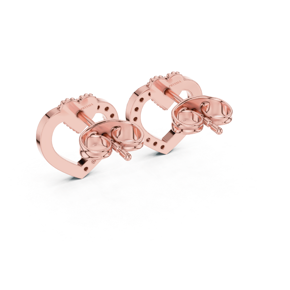 Regal Sparkle Open Heart Diamond Earrings