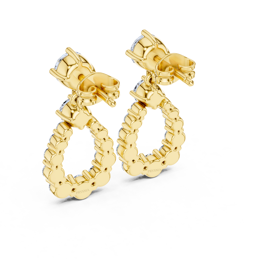Radiant Teardrop Diamond Earrings