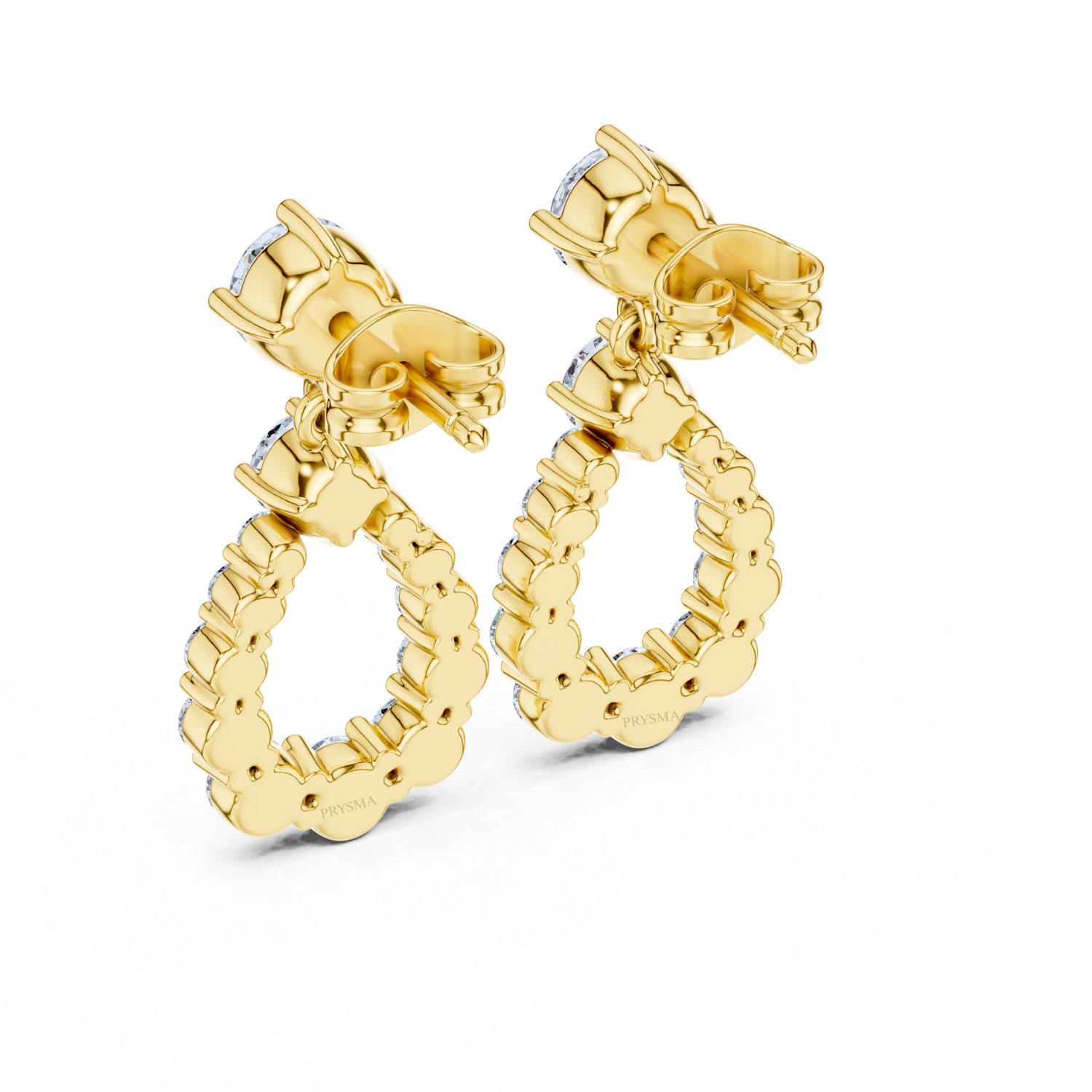 Radiant Teardrop Diamond Earrings