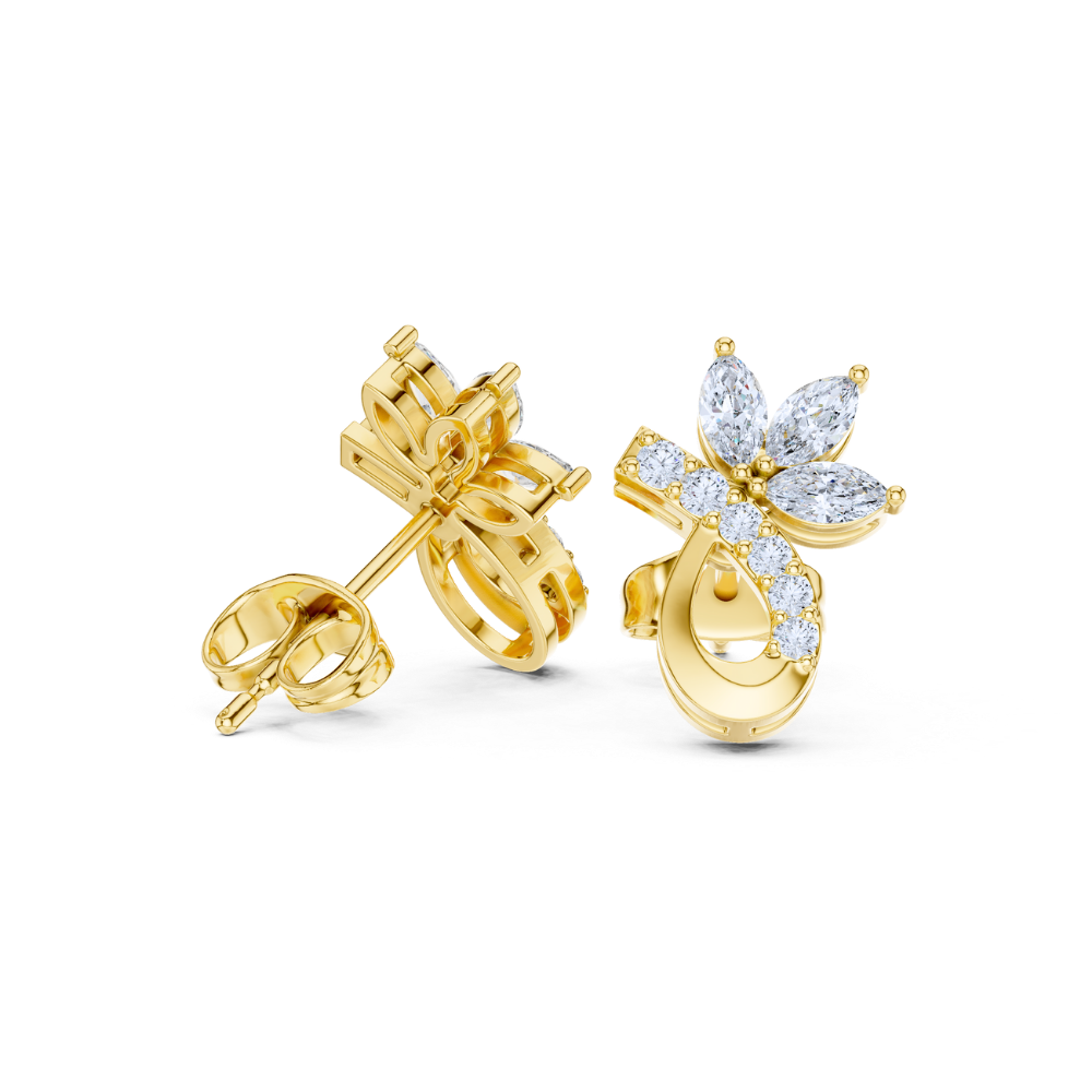 Marquise Radiance Floral Drop Earrings